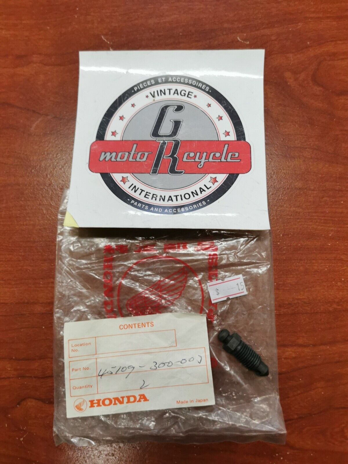 NOS Honda CB450 K3-K4 CB750K K1-K5 BLEEDER 45109-300-003 H32