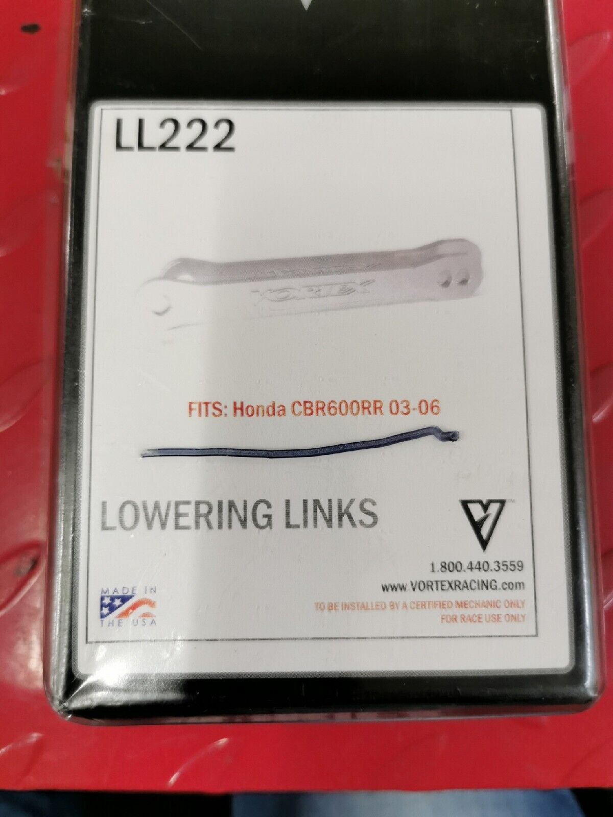 NOS VORTEX HONDA CBR600RR  2003 - 2006  LOWERING LINGS LL222 J17