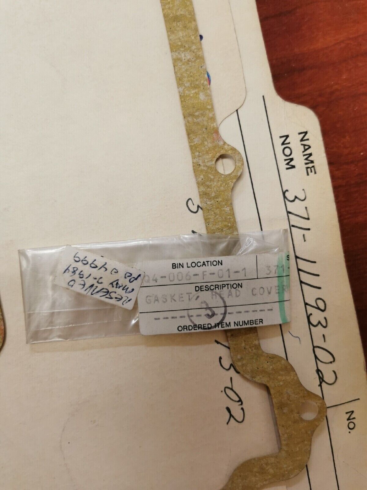 NOS Yamaha TX500 XS500 CYLINDER HEAD COVER GASKET 371-11193-02-00 Y80