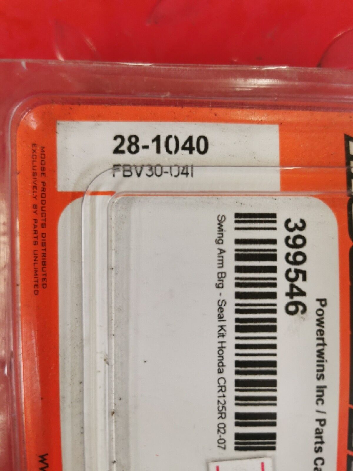NOS MOOSE RACING HONDA CR125R 2002 - 2007 Swing arm Bearings kit 28-1040 J13