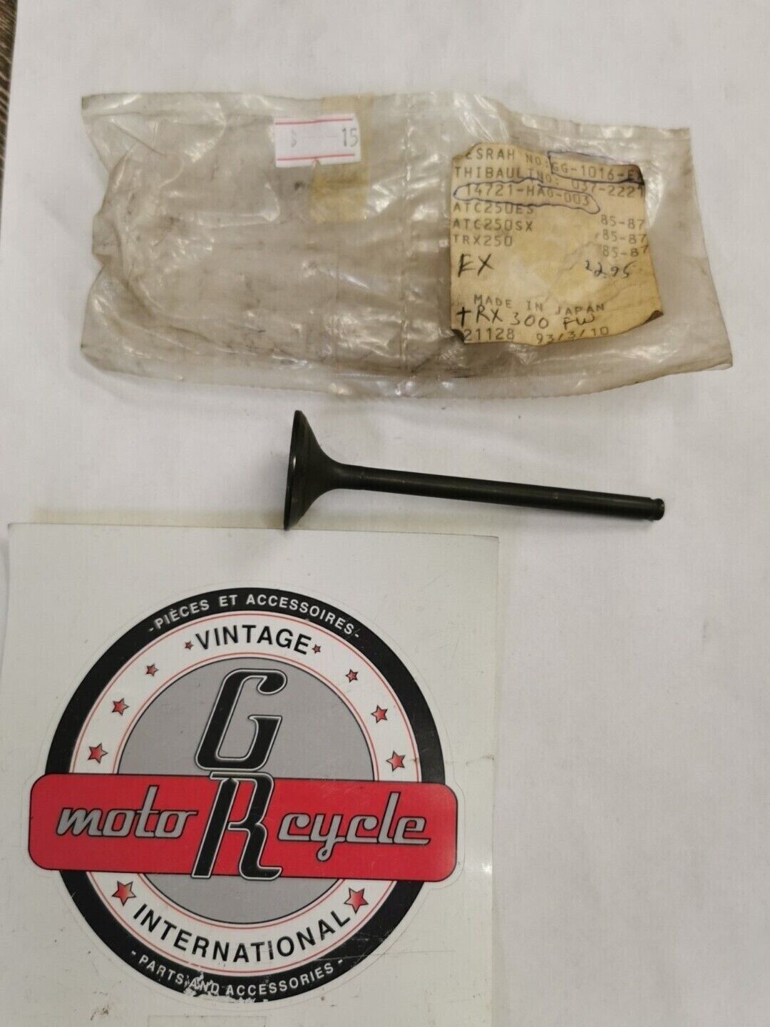 NOS VESRAH Honda ATC250ES ATC250SX TRX250  EXHAUST VALVE GG-1016-EX J33