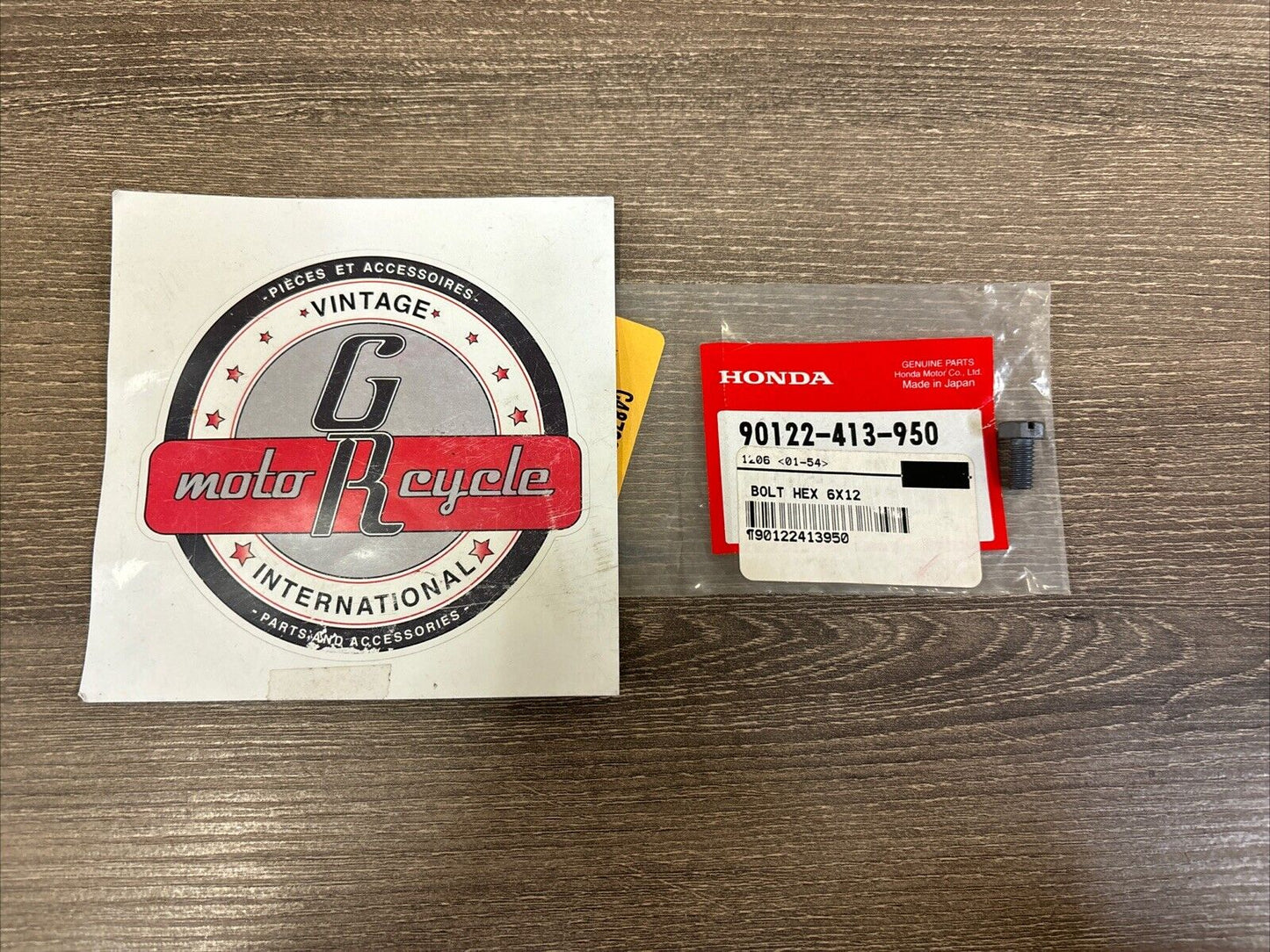 NOS Honda XBR500 S GB250 GB400 CBX250RS HEX. BOLT 6X12 90122-413-950 H130