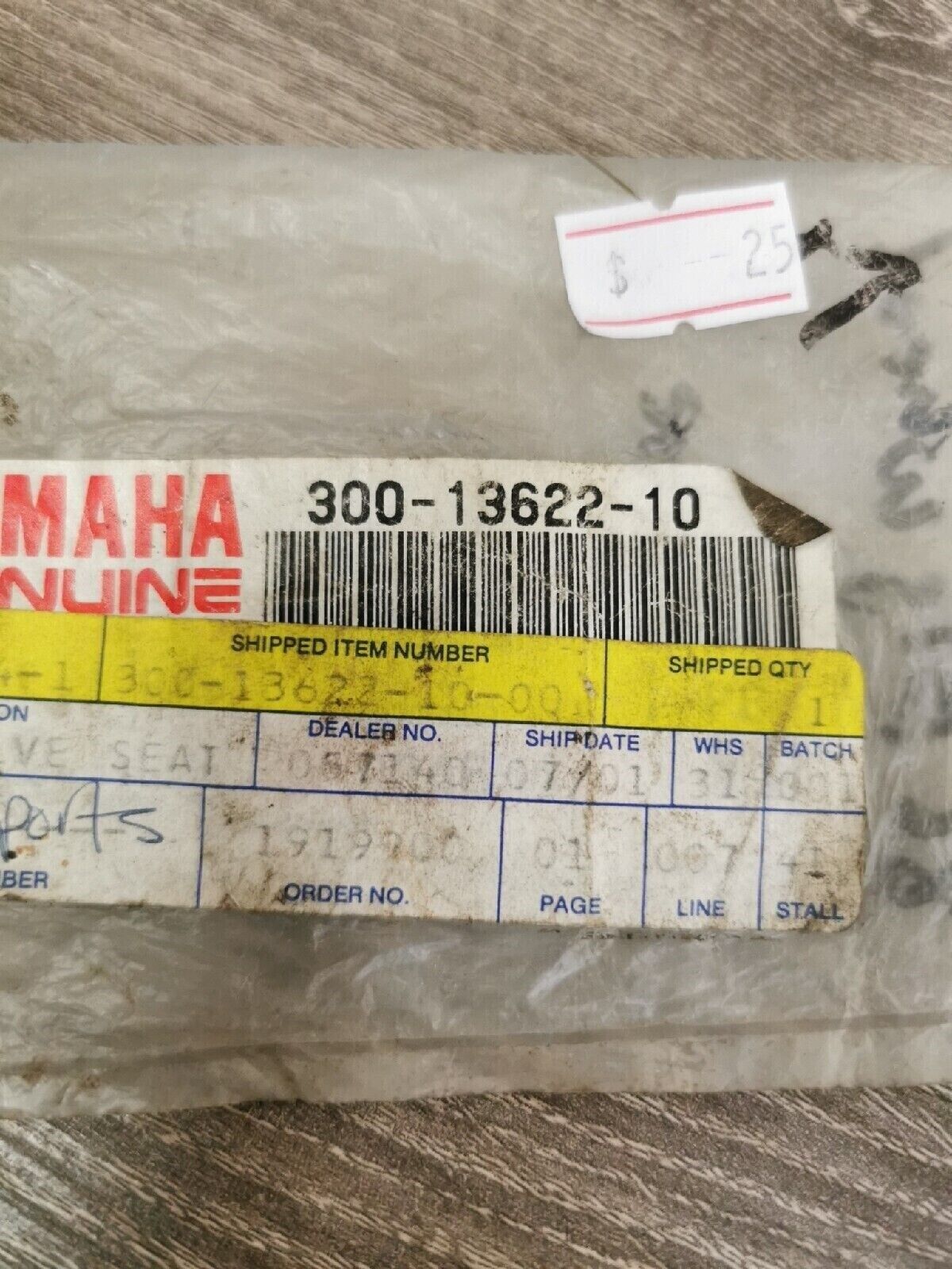 NOS YAMAHA PW80 1991 - 2005  VALVE SEAT GASKET  300-13622-10-00 Y51