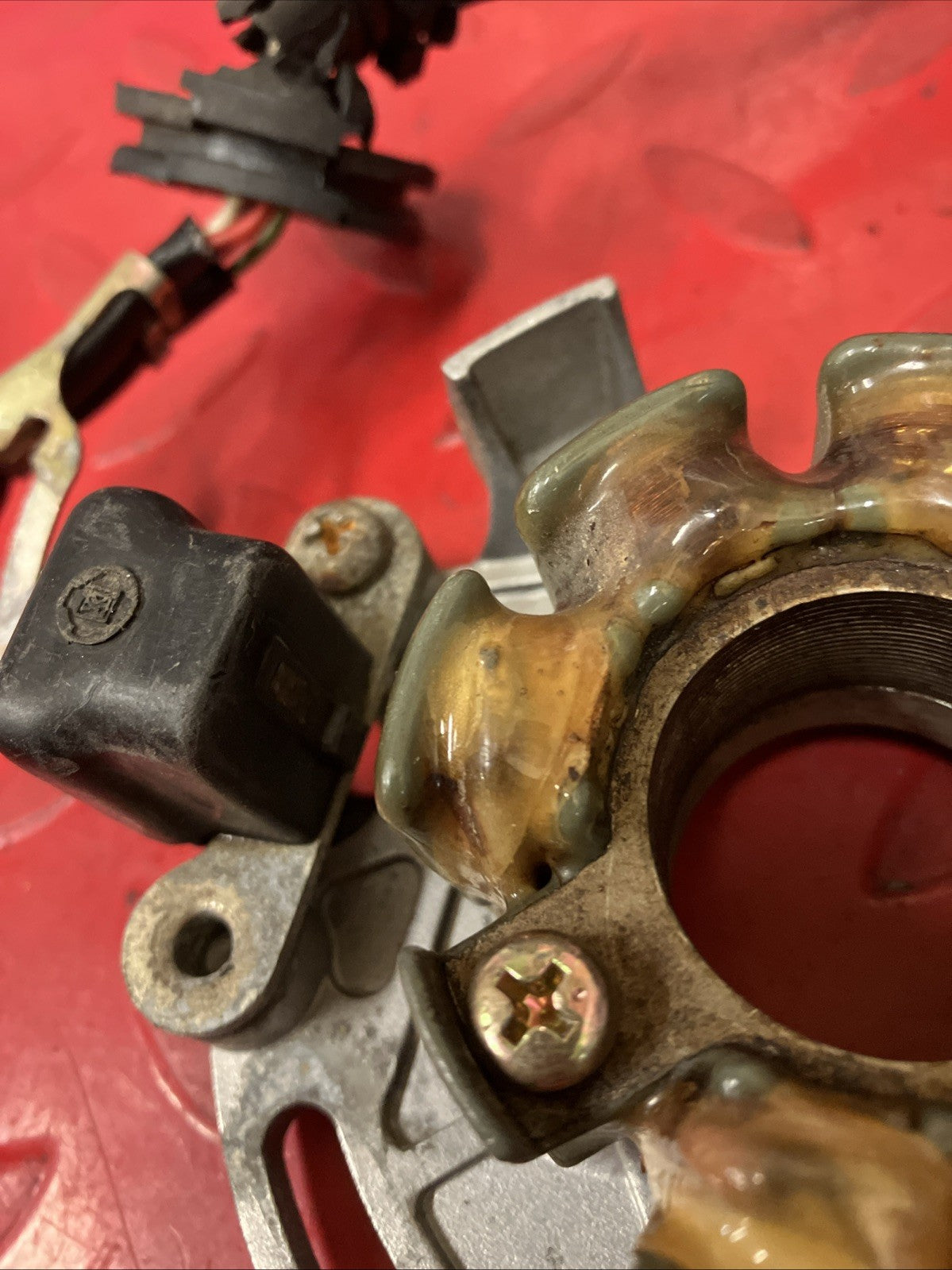Honda CR250R 1985 Stator and flyhweel alternator magneto pulser TESTED GOOD