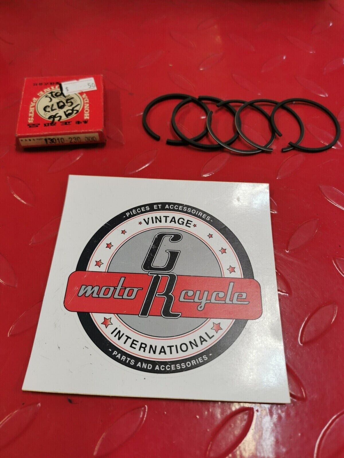 NOS Honda CL125A SS125A RING SET, PISTON (STD) 13010-230-000 H12