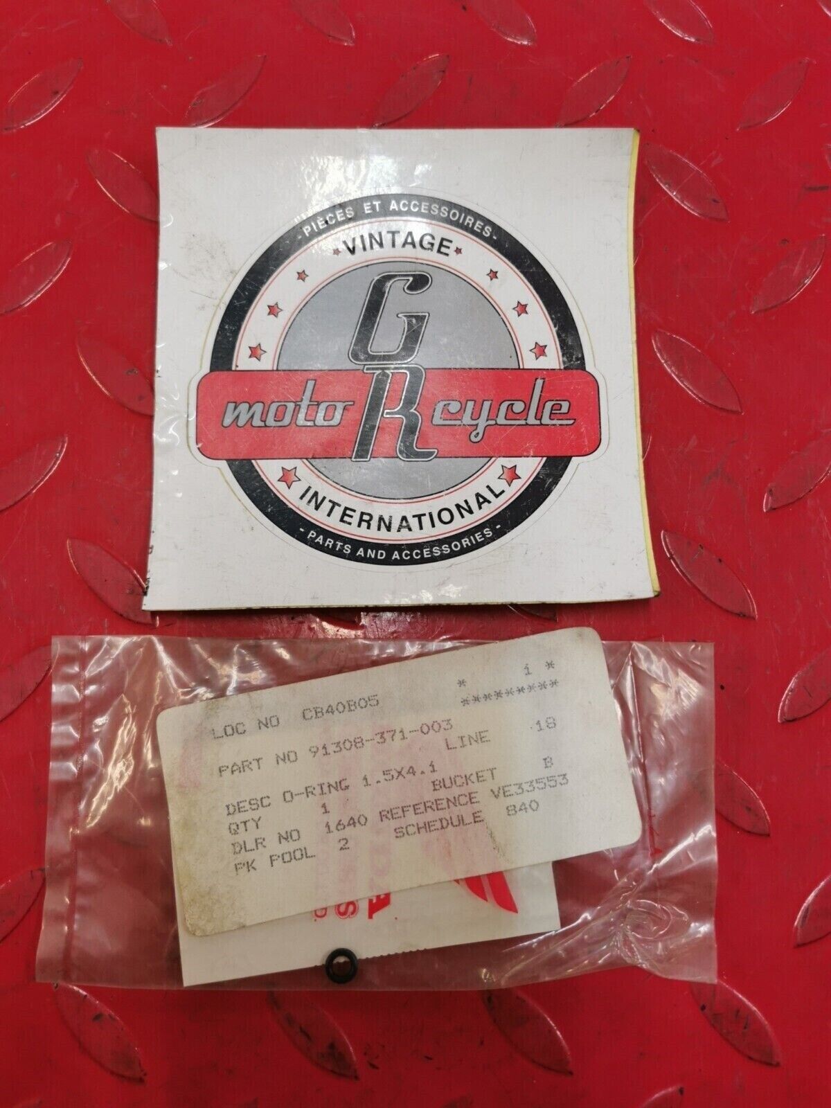 NOS Honda CX500 GL1100 GL1200 GL1000 O RING 1.5X4.1  91308-371-003 H27