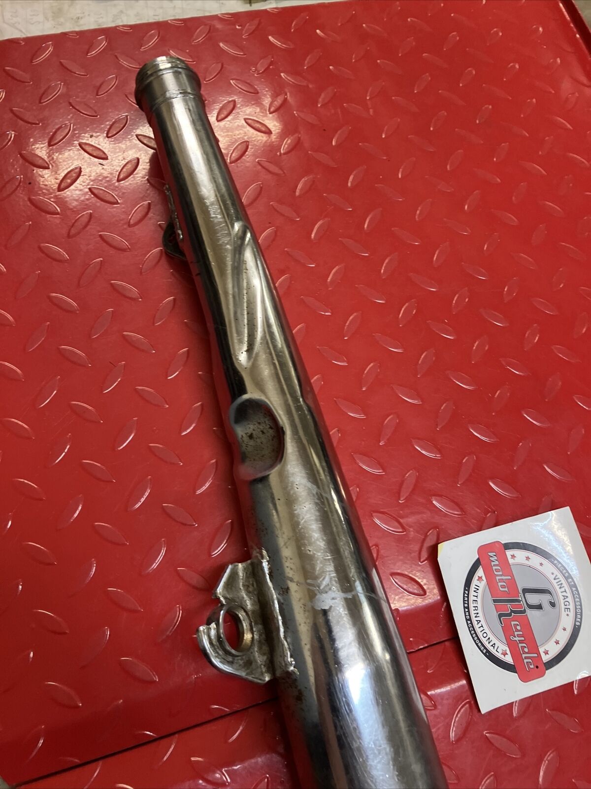 Yamaha RD400 1977 right exhaust pipe silencer 1976 1978 2