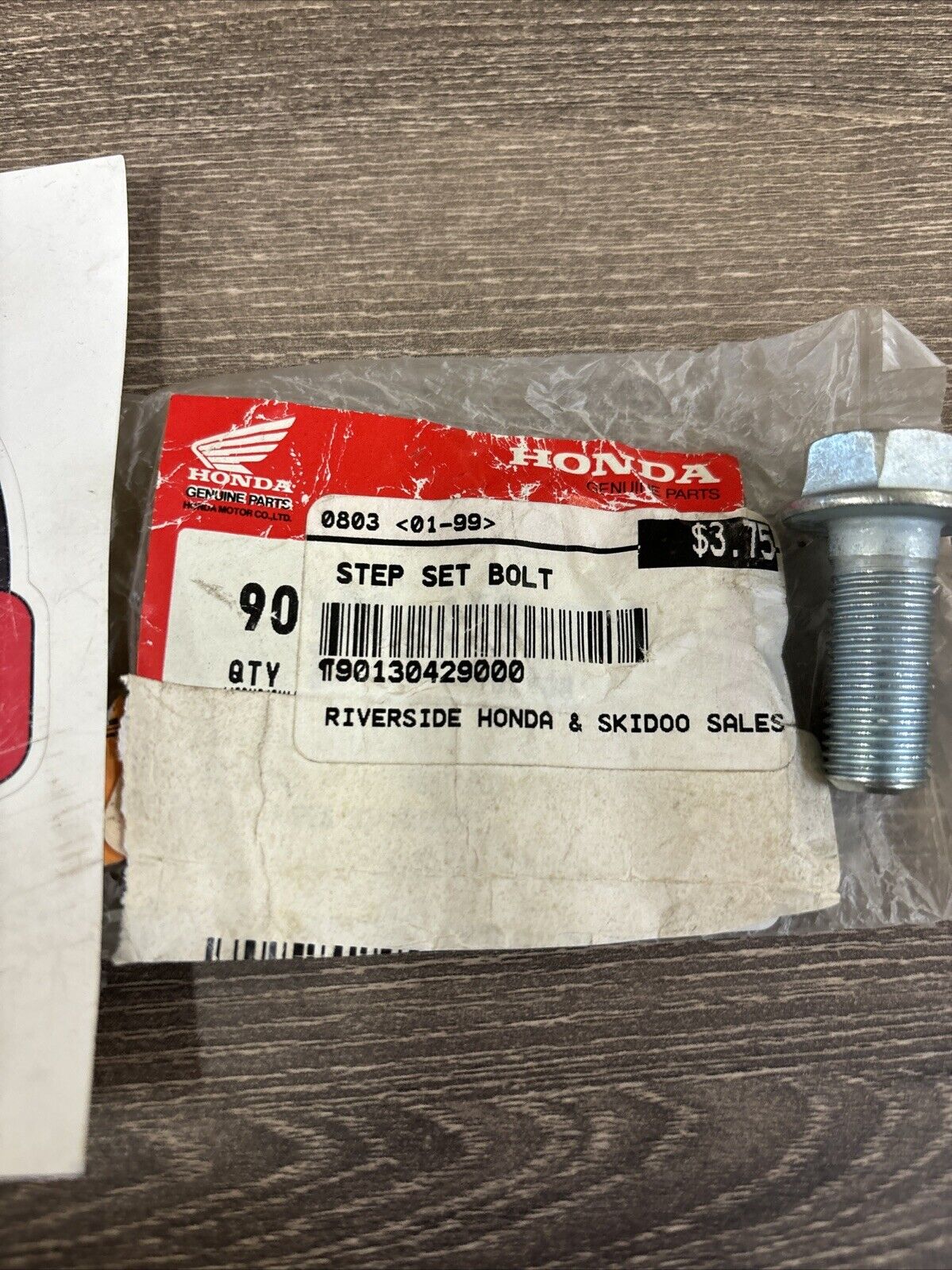 NOS Honda XL250R XL500 R S XR250R XR500 R STEP SET BOLT 90130-429-000 H131