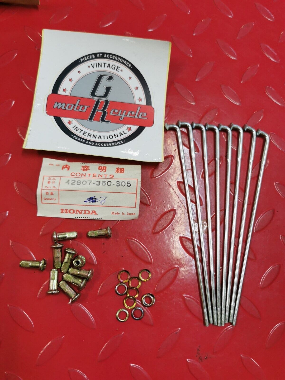 NOS HONDA XL250 TL250 CR125 MR175 XR250 1976 - 1980 SPOKE 42607-360-305 H15