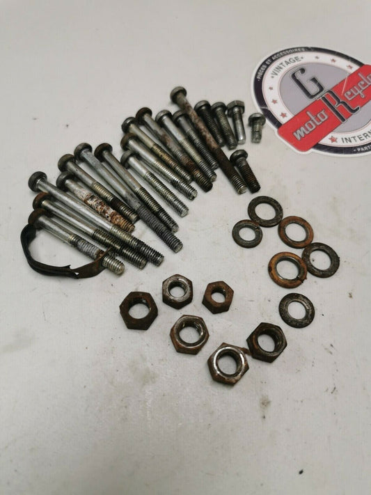 Suzuki RM250 1976 motor engine crankcase cover cylinder bolt nut hardware