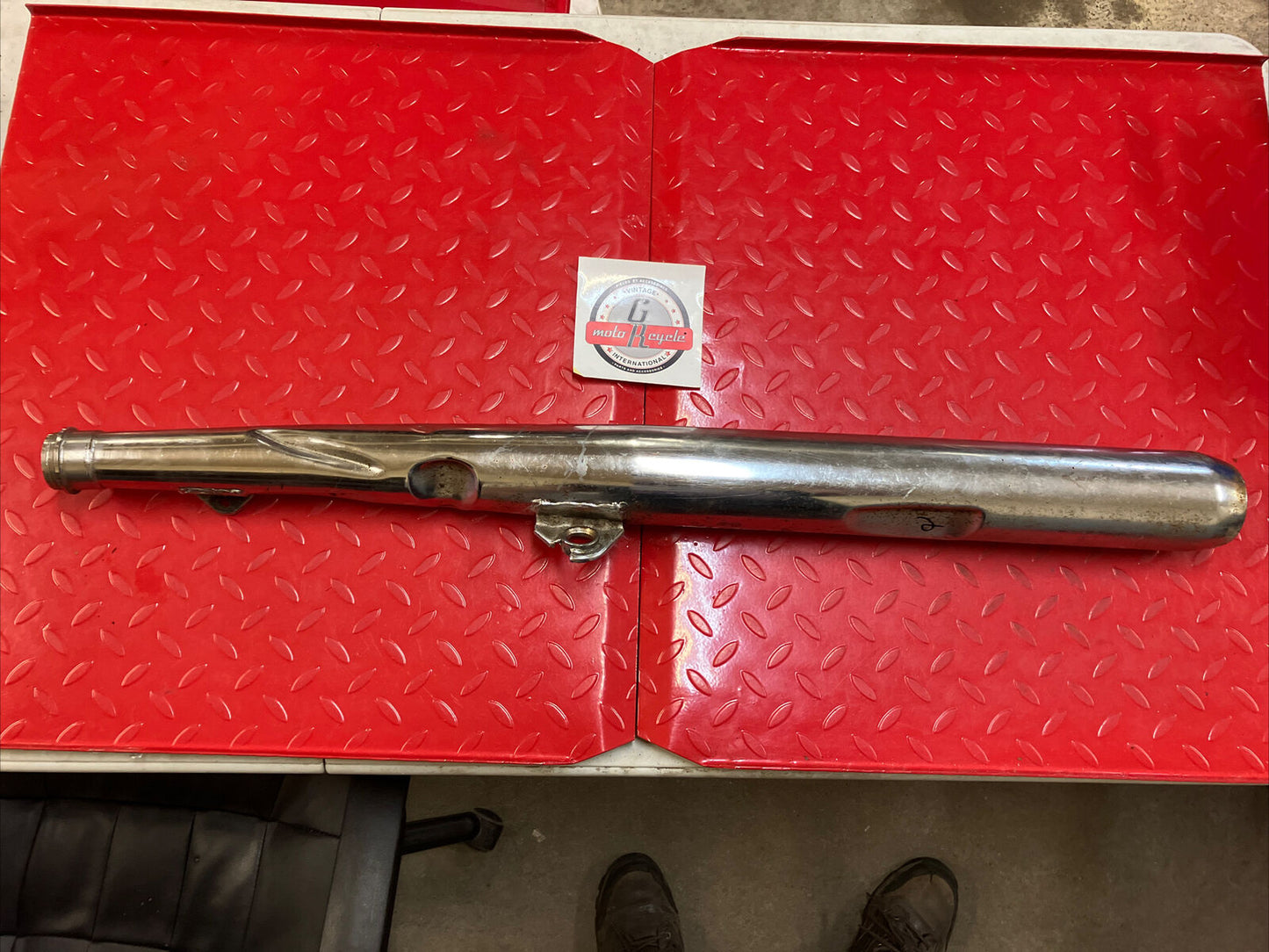 Yamaha RD400 1977 right exhaust pipe silencer 1976 1978 2