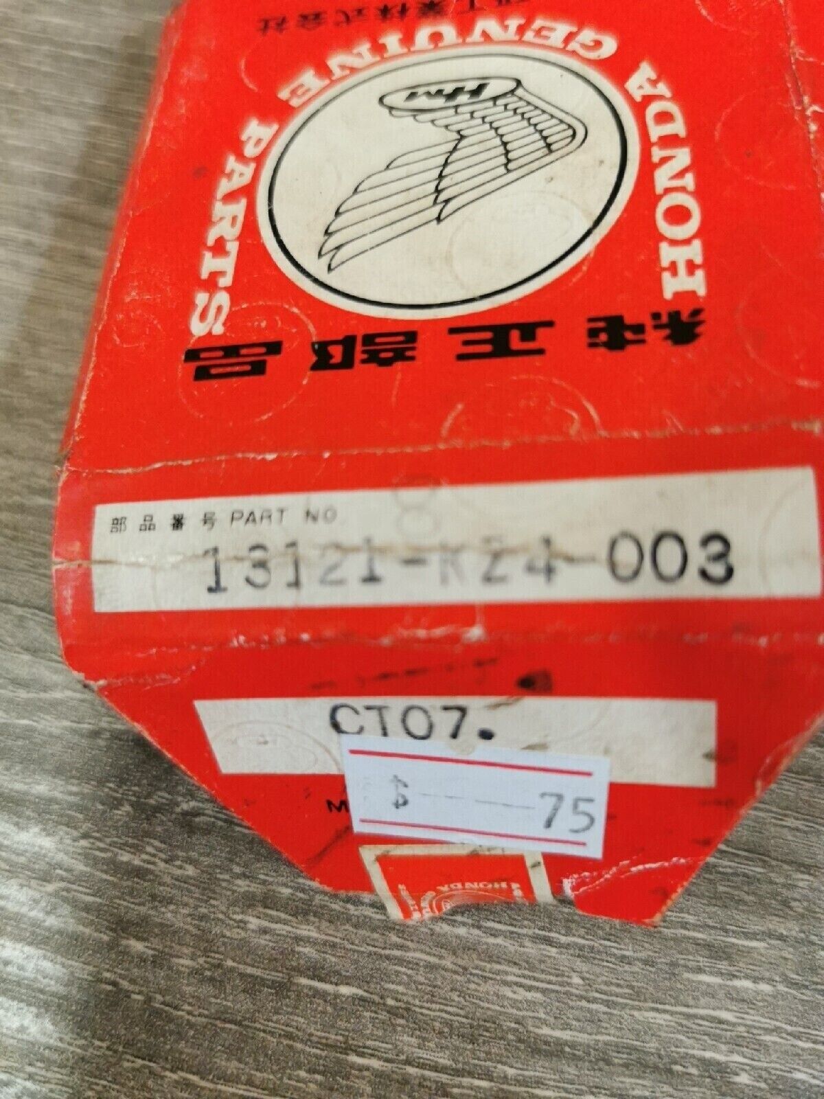 NEW NOS HONDA CR125R 1989 PISTON RING SET  T 0.8 13121-KZ4-003 H41