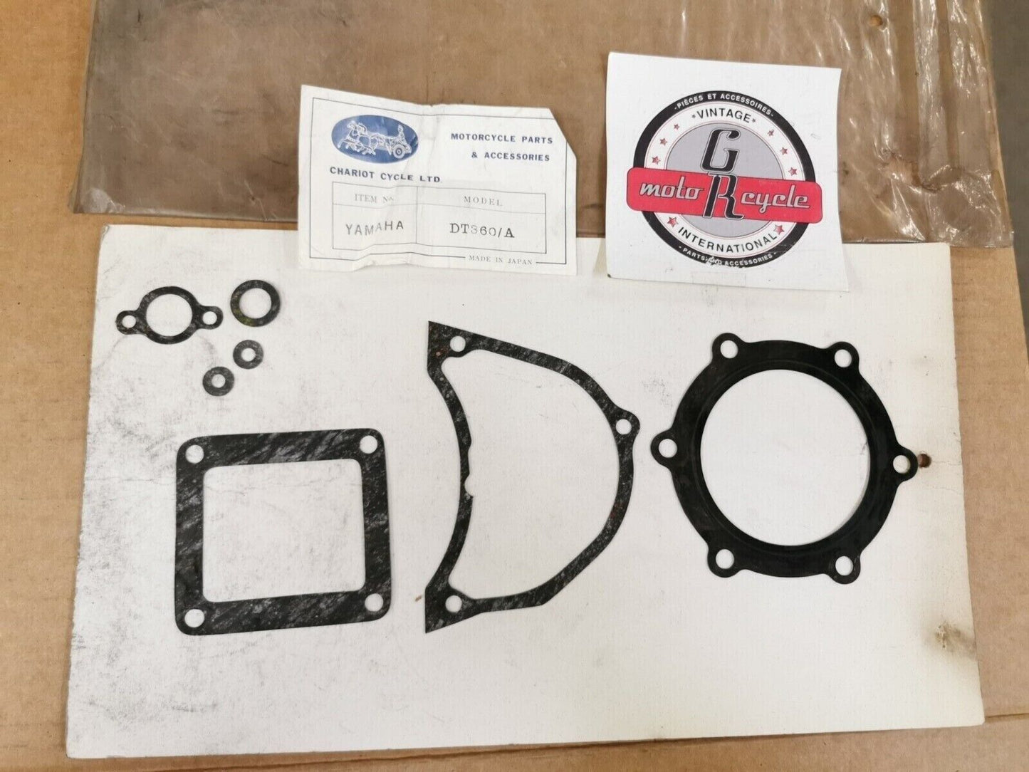 NOS CHARIOT CYCLE YAMAHA DT360A INCOMPLETE GASKET KIT SET J48