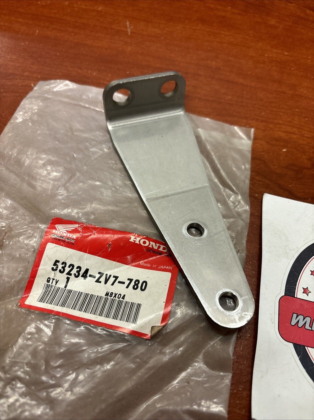 NOS Honda BF25 BF30 STEERING PLATE 53234-ZV7-780 SUB 53234-ZV7-781 H183