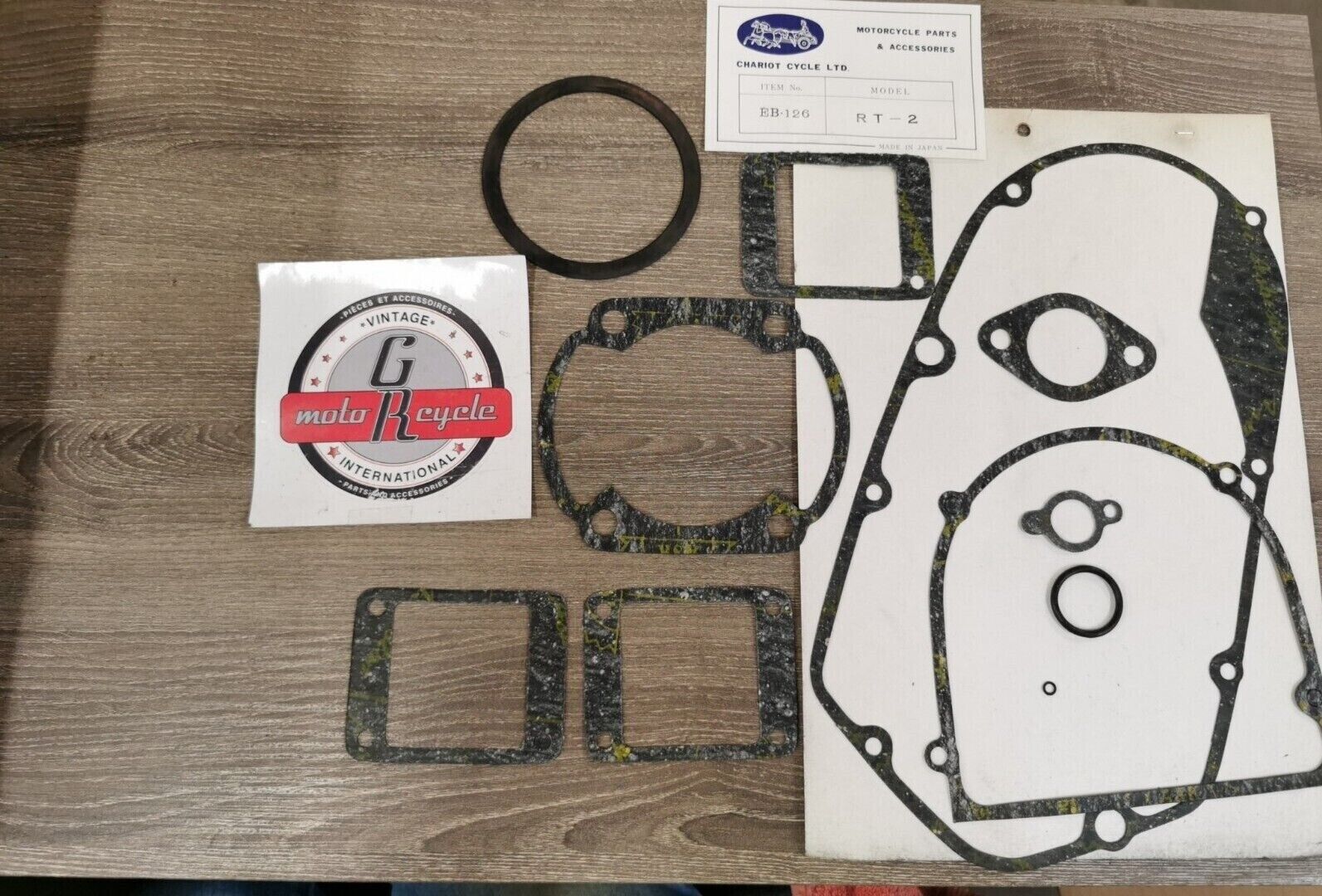 NOS CHARIOT CYCLE  GASKET KIT SET INCOMPLETE MODEL RT 2  EB-126 J48