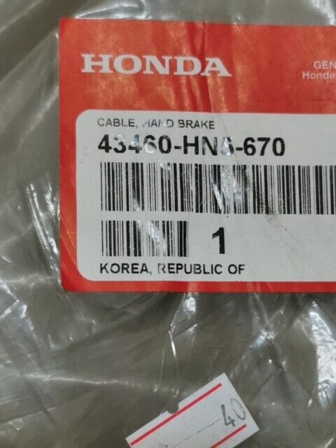 NOS HONDA TRX350FM TRX350TM BRAKE CABLE COMP  HAND B 43460-HN5-670 H105