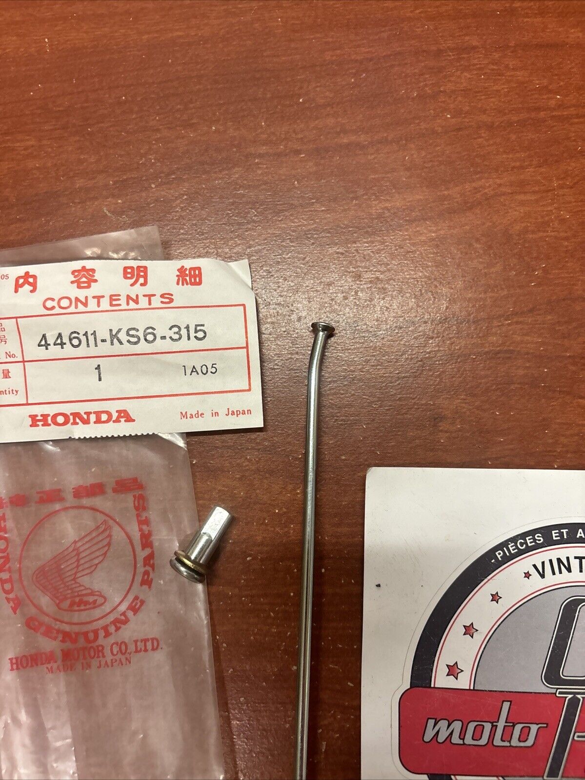 NOS Honda CR125R CR250R CR500R FRONT WHEEL SPOKE SET B 44611-KS6-315 H139