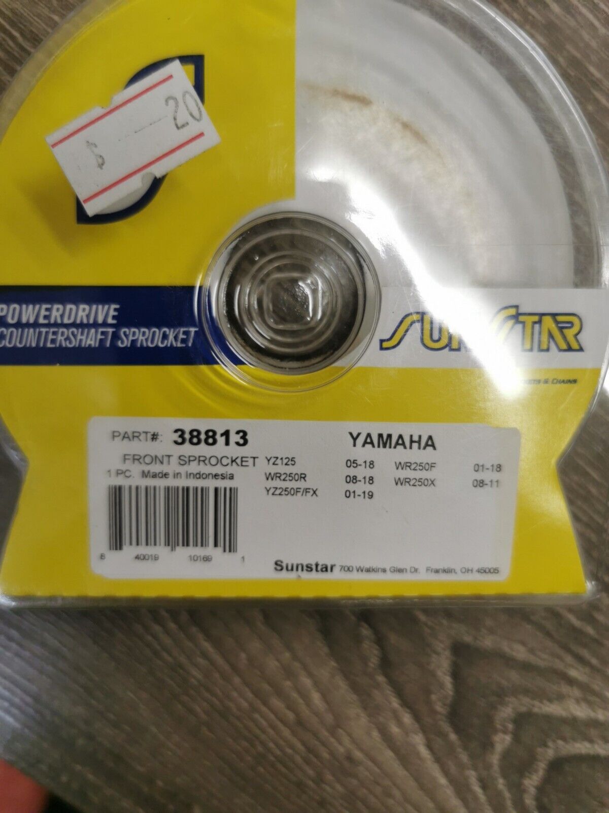 NOS SUNSTAR YAMAHA YZ125 WR250R YZ250F FRONTE SPROCKET 13T 38813 J19