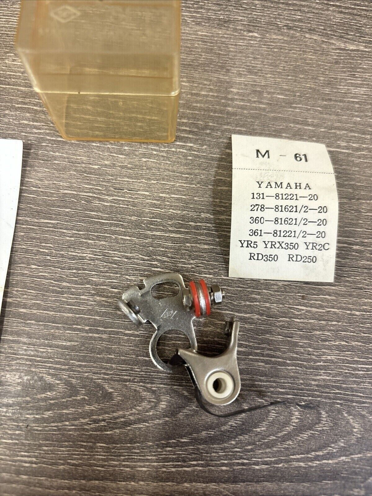 NOS F.E.W. YAMAHA YR5 YRX350 YR2C RD350 CONTACT BREAKER M-61 131-81221-20-00 J62
