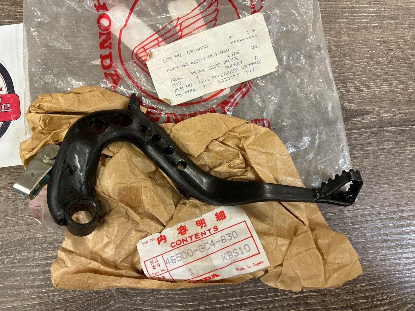 NOS Honda 1985 - 1991 1994 CR80R BRAKE PEDAL 46500-GC4-830 H115