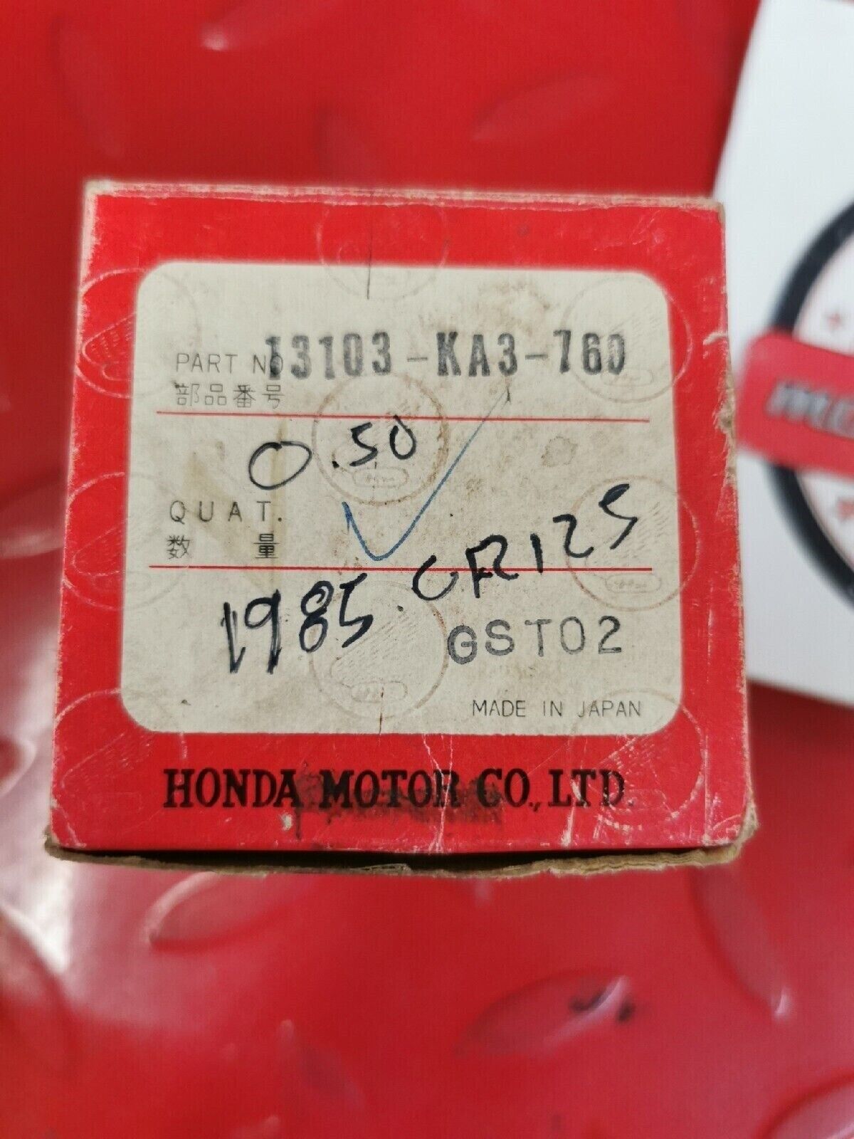 NOS HONDA PISTON OVER SIZE 0.50 13103-KA3-760 H38
