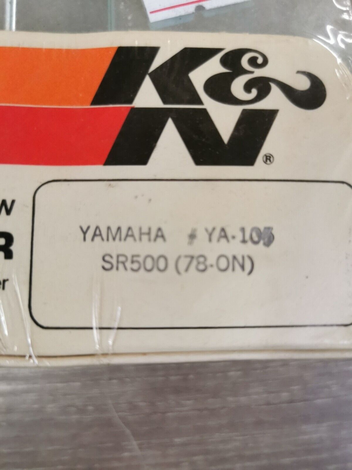 NOS K&N Yamaha SR500 1978  HIGH-FLOW AIR FILTER  YA - 105 J30