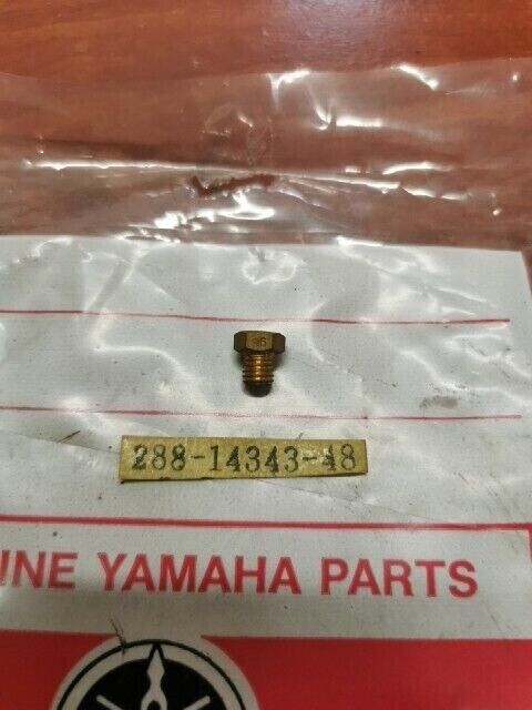 NOS Yamaha GT1 GT80 GTM80X GTMX MX80 MAIN JET #96 288-14343-48-00 Y123