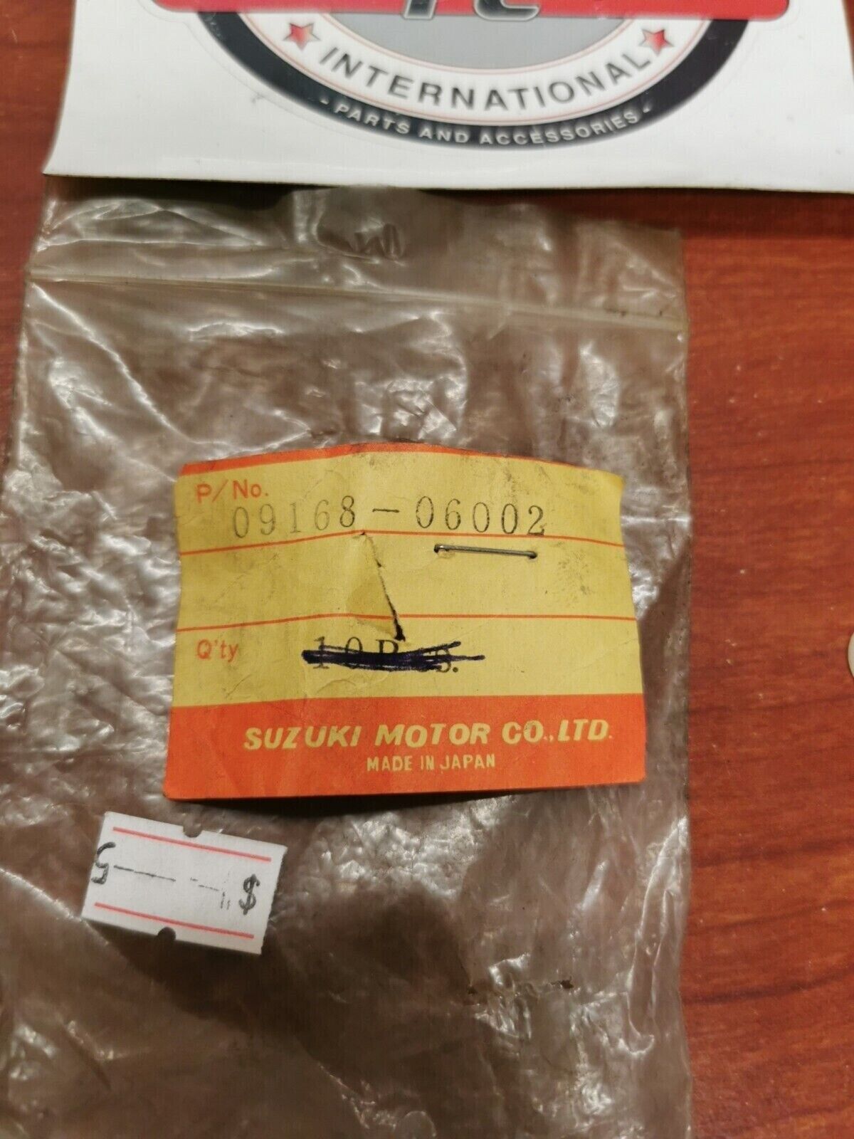 NOS Suzuki TACHOMETER GEAR WASHER 09168-06002 SUB. 09168-06004 S18
