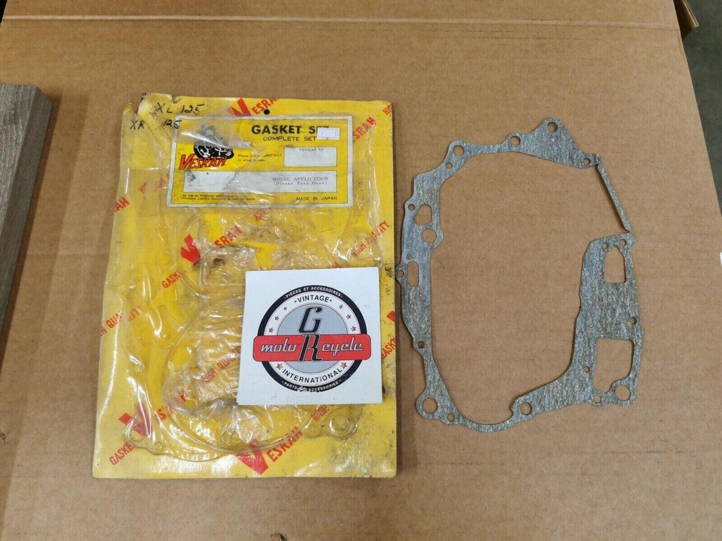 NOS VESRAH HONDA XL125S CRANKCASE GASKET KIT SET INCOMPLETE VG-196/596 J49