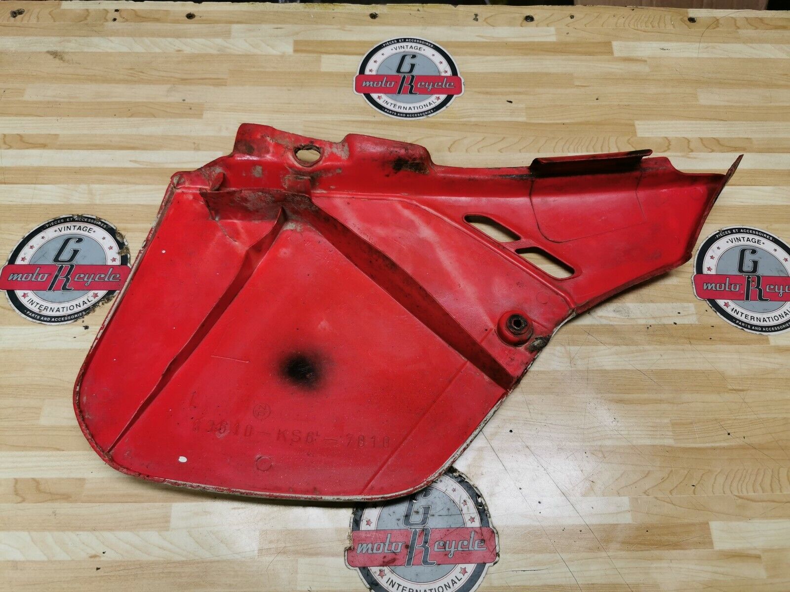 Honda CR250R 1989 Left side cover panel number plate CR125R CR500R