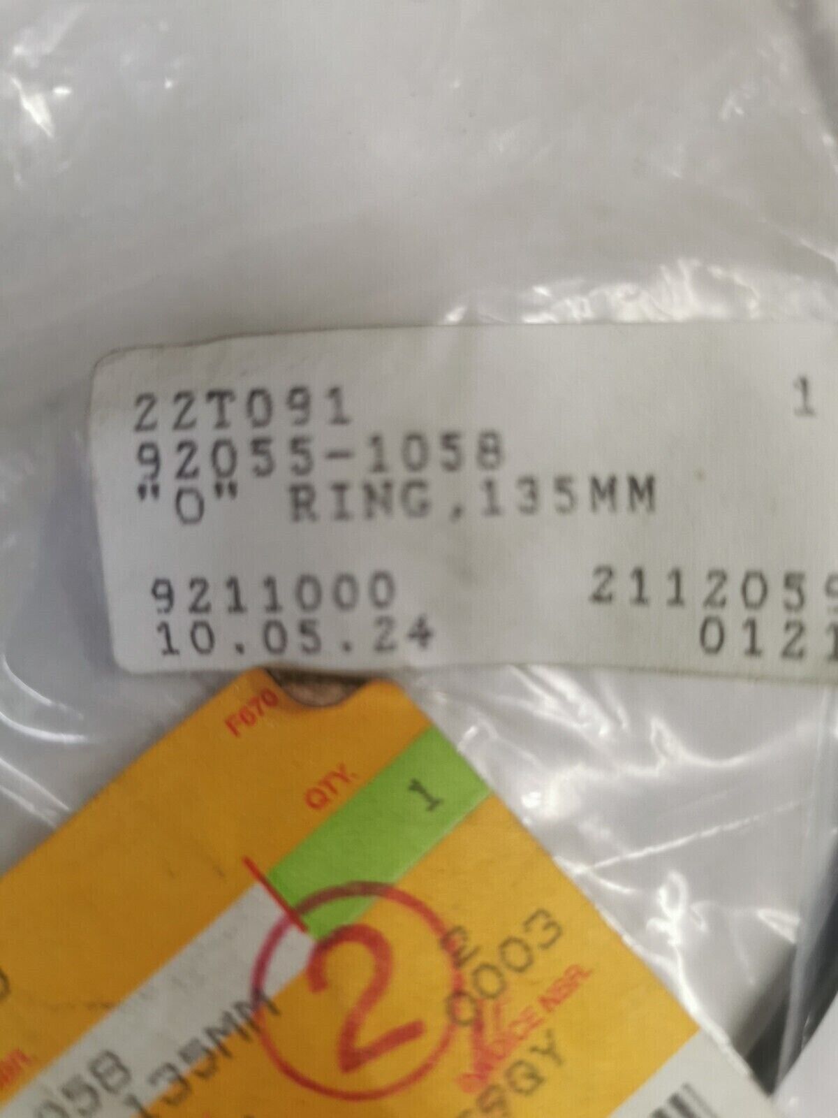 NOS KAWASAKI O RING 135 MM 92055-1058 K32