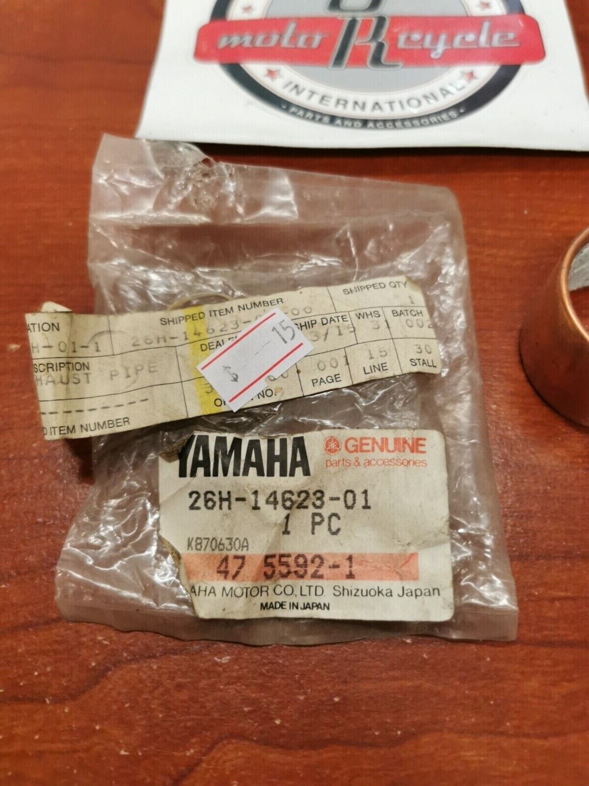 NOS Yamaha EXHAUST PIPE GASKET 26H-14623-01-00 SUB. 3JJ-14623-00-00 Y99