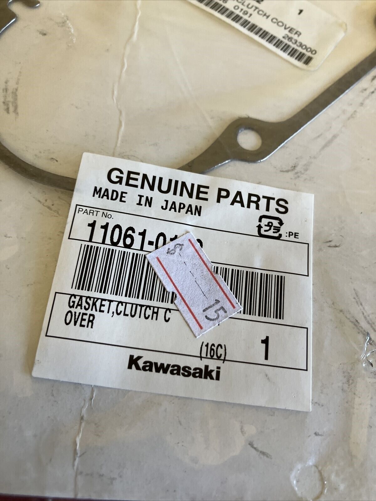 NEW NOS Kawasaki KX85 KX100 CLUTCH COVER GASKET 11061-0122 SUB 11009-1971 K10