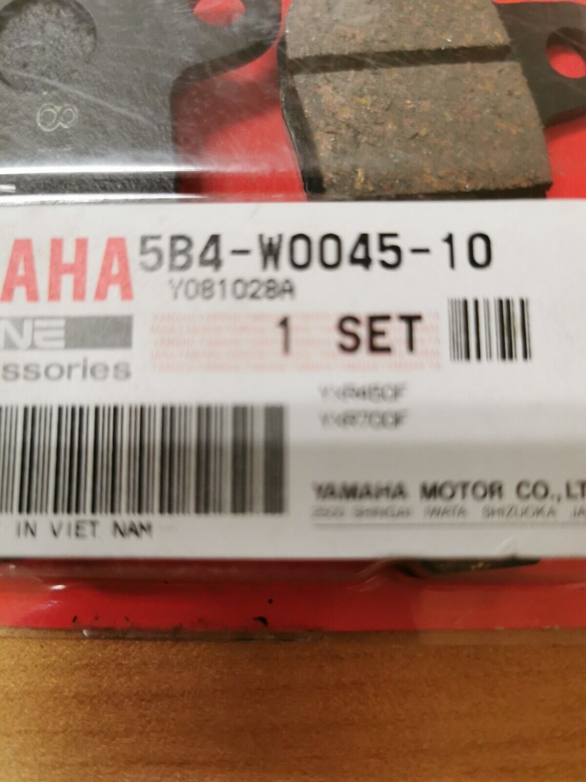 NOS YAMAHA 700YXR7FB6R 450YXR45FW    BRAKE PAD KIT 5B4-W0045-10-00 Y43
