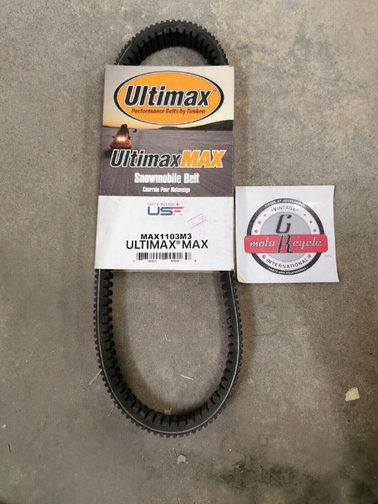 NOS ULTIMAX TUNDRA OLYMPIQUE ELITE NORDIK   SNOWMOBILE BELT MAX1103M3   J7