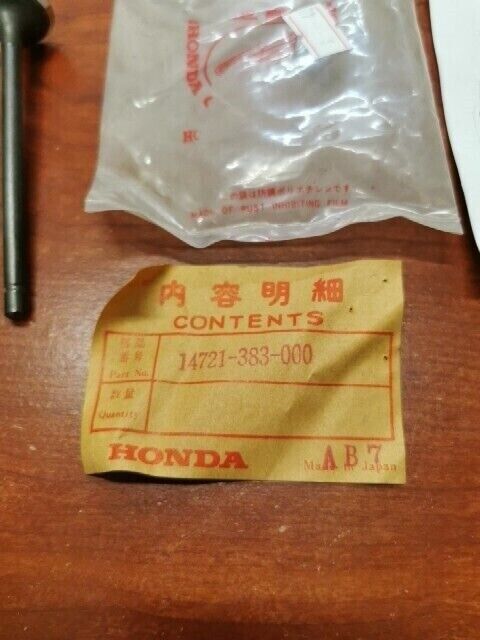 NOS Honda CB125 CG125 XL125 EXHAUST VALVE 14721-383-000 H90