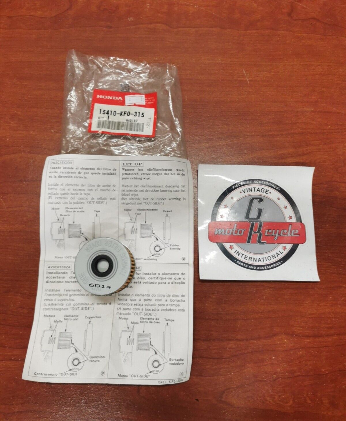 NOS Honda TRX400FW TRX250X TRX300 XR600R XR250R OIL FILTER 15410-KF0-315 H64