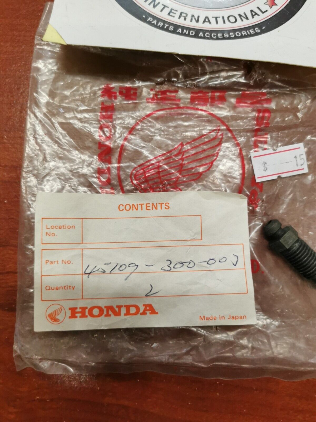 NOS Honda CB450 K3-K4 CB750K K1-K5 BLEEDER 45109-300-003 H32