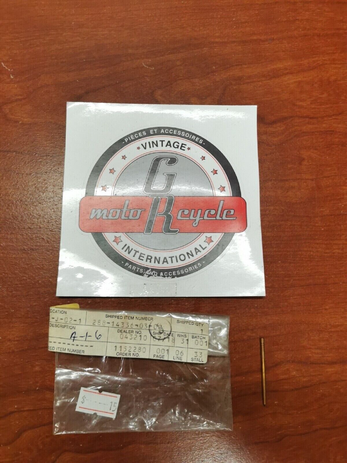 NOS Yamaha CARBURETOR CARB NEEDLE 288-14336-03-00 Y69