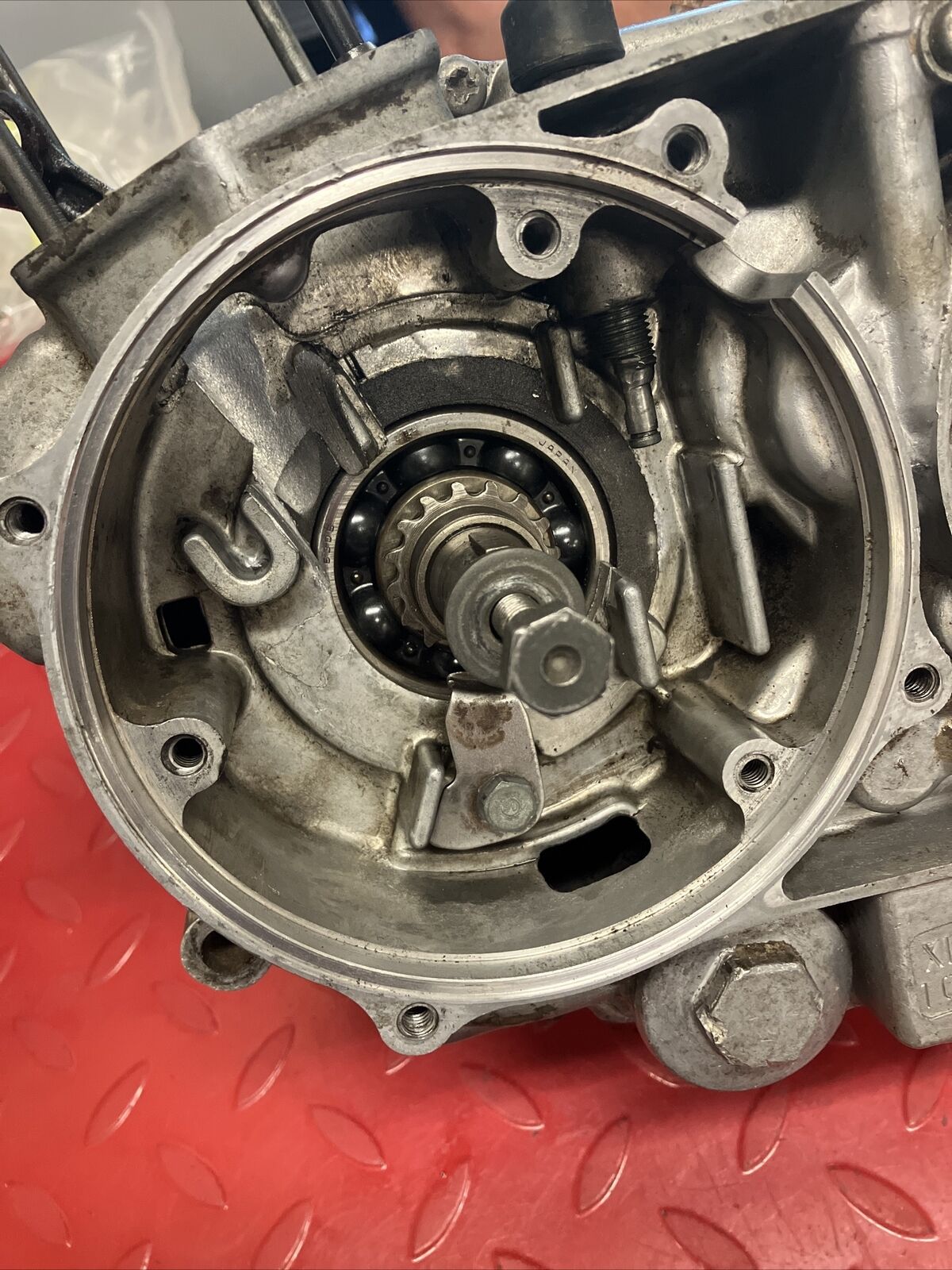 Honda XL100 1974 engine motor bottom end crankcase crankshaft transmission