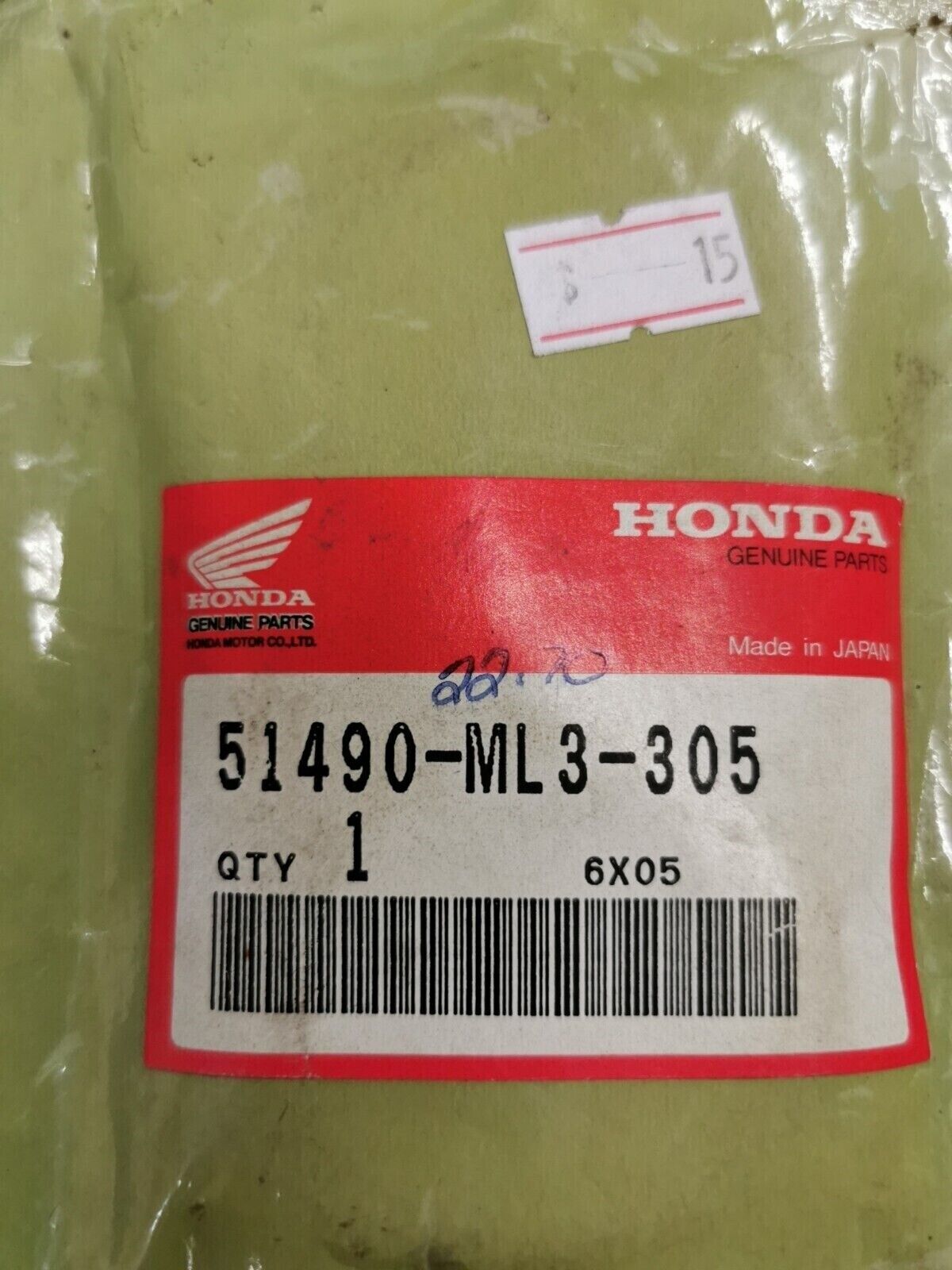 NOS HONDA CR250R FORK SEAL SET 51490-ML3-305 H56