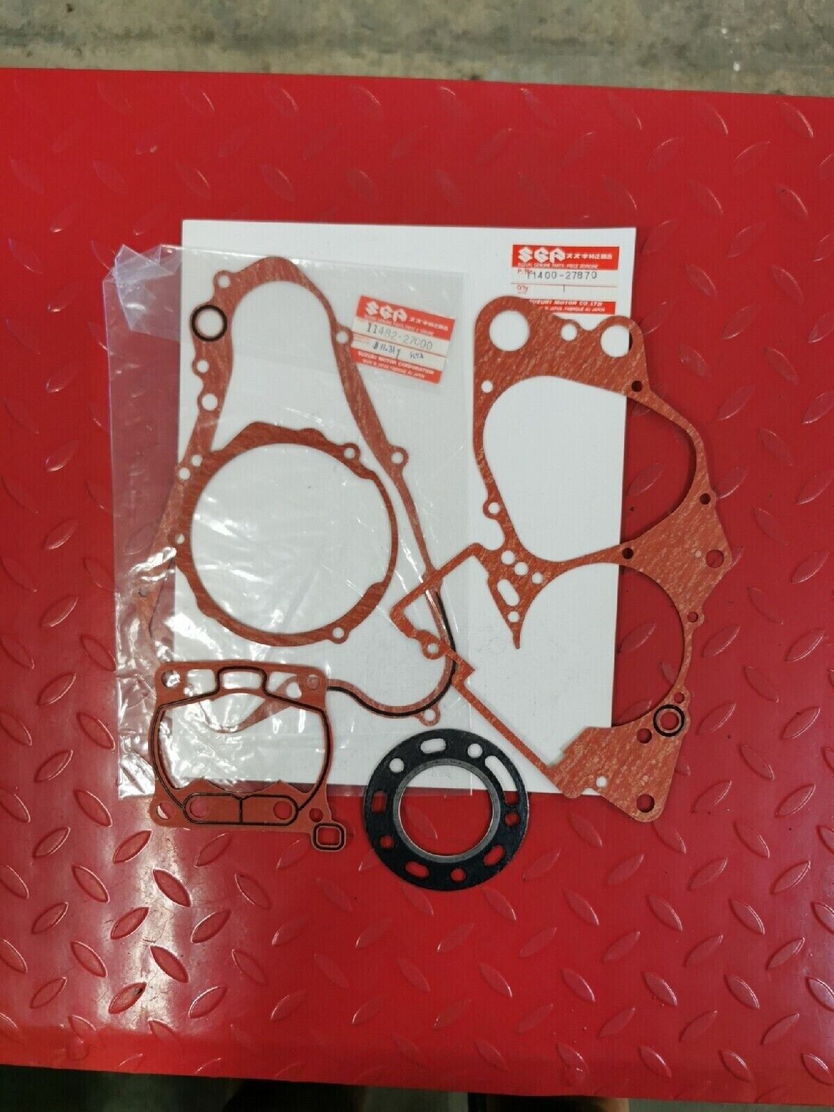 NOS SUZUKI RM125 89 90 91 INCOMPLETE GASKET SET Superseded by 11400-27877 S14