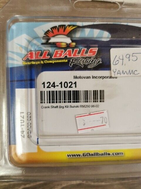 NOS ALL BALLS SUZUKI RM250 1996 - 2002 CRANK SHAFT KIT  24-1021 J53