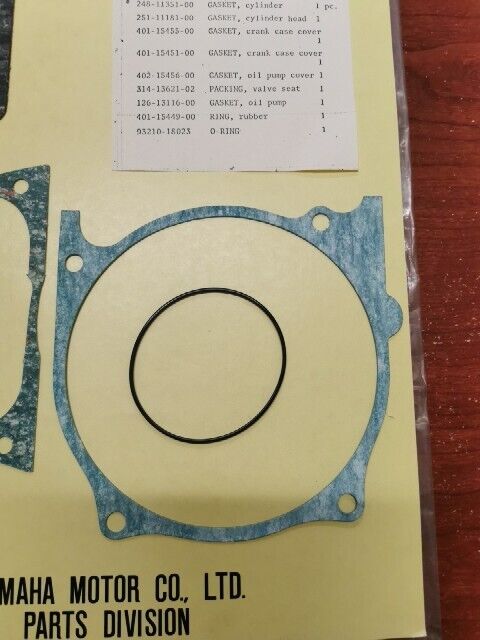 NOS Yamaha DT175 MX175 INCOMPLETE GASKET KIT 443-00000-20 443-00000-21-00 Y133