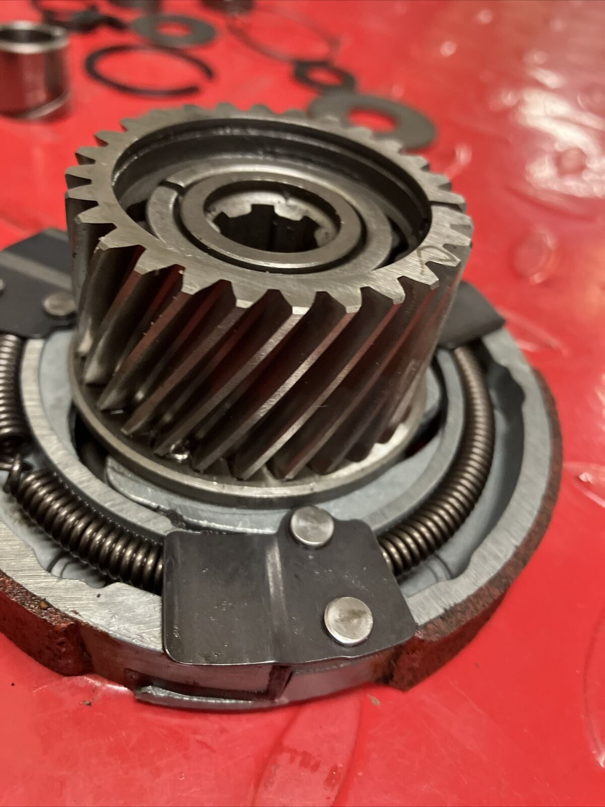 Yamaha LB50 1975 1F1 Chappy 50 clutch assembly carrier primary gear drive driven