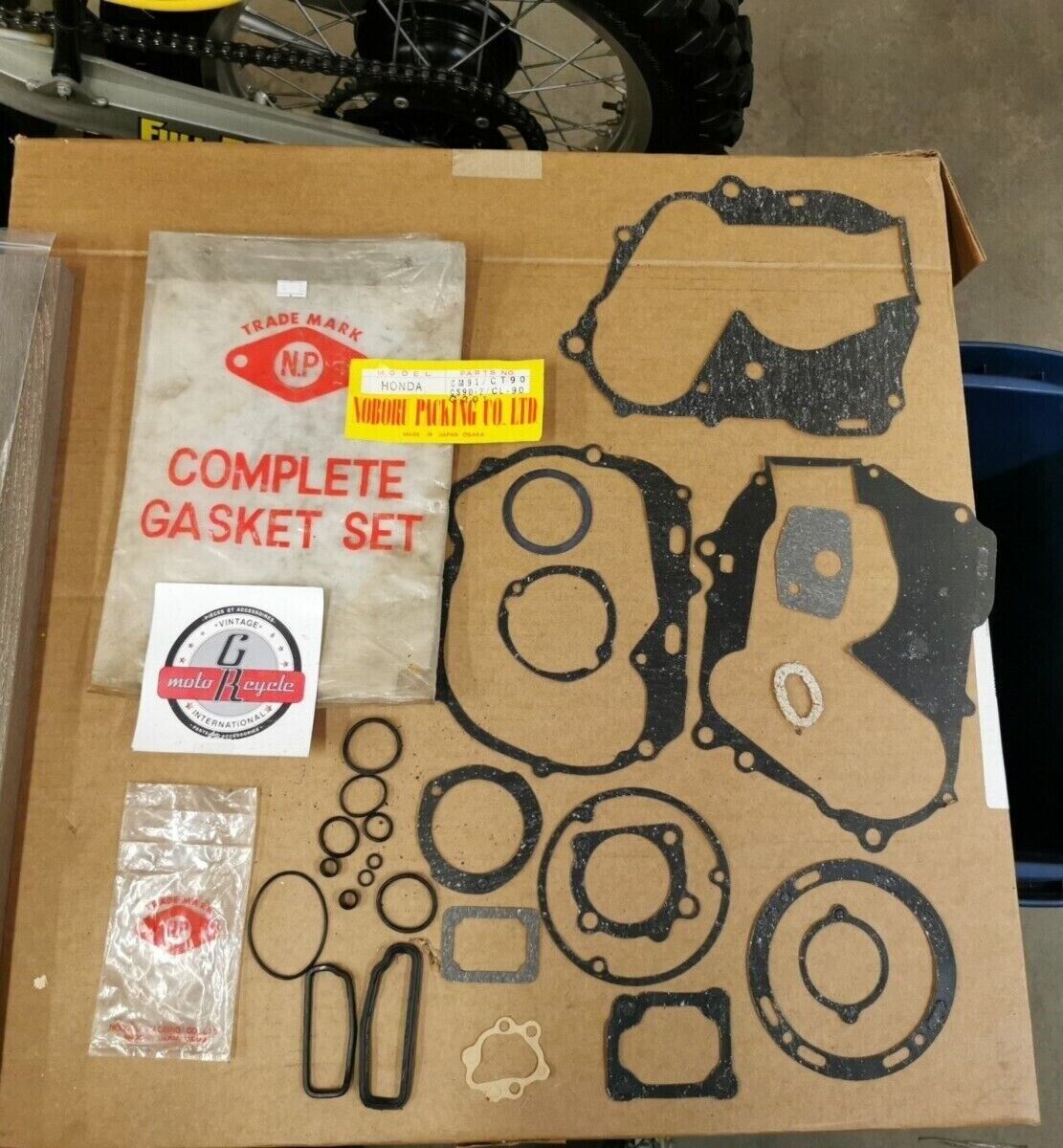 NOS NOBORU HONDA CM91 CT90 CS90 CL90 C201 GASKET KIT INCOMPLETE SET J49