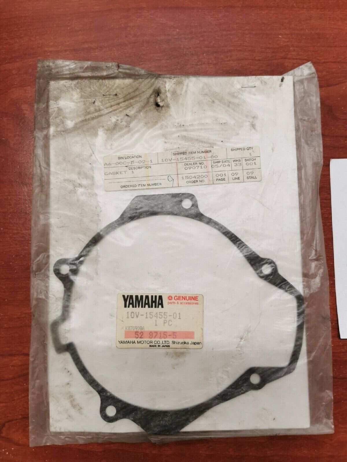 NOS Yamaha 86 87 DT125 STATOR LEFT CRANKCASE COVER GASKET 1 10V-15455-01-00 Y73