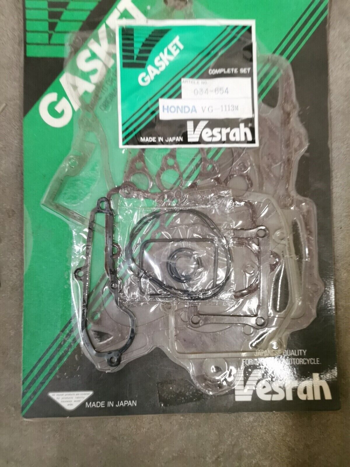 NOS VESRAH HONDA CR125R 1987 - 1989 INCOMPLETE GASKET SET VG-1113M J28