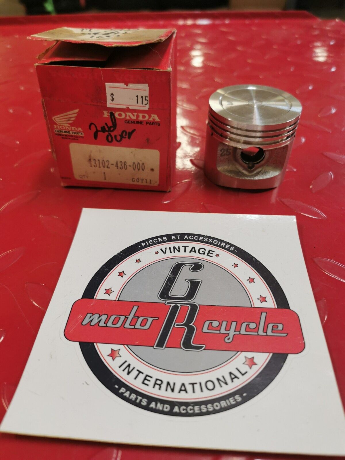 NOS Honda XR100R XL100S PISTON (OVER SIZE) (0.25) 13102-436-000 H12