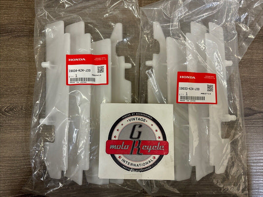 NEW NOS Honda CR125R RIGHT LEFT RADIATOR GRILLE 19033-KZ4-J20 19034-KZ4-J20 H137